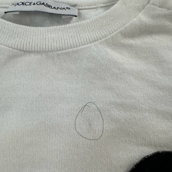 DOLCE & GABBANA Baby 12-18 Months #dgfamily Appliqué T-Shirt Short Sleeve White - Picture 13 of 13